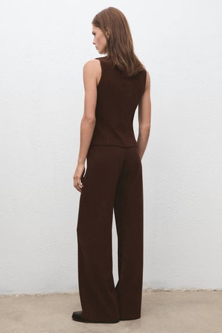 Gilet de costume en velours côtelé - Marron