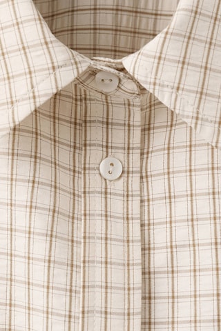 Chemise droite carreaux - Marron