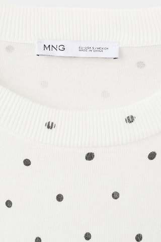 Pull-over maille pois - Écru