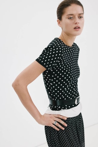 Pull-over maille pois - Noir