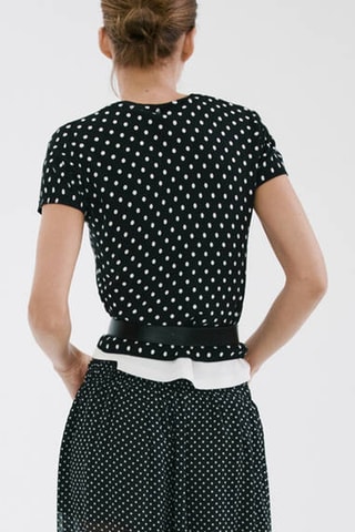 Pull-over maille pois - Noir
