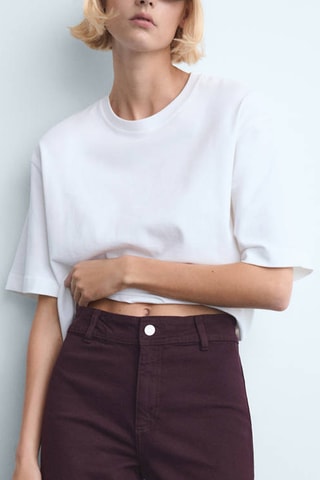 Jean style jupe-culotte Catherin taille haute - Bordeaux