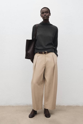 Pull col roulé drapé - Anthracite