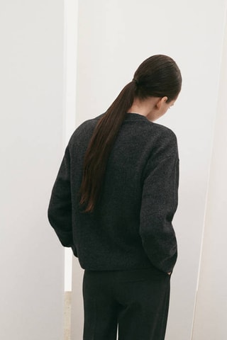 Pull en maille moyenne - Anthracite