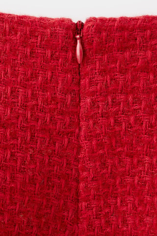 Jupe courte tweed - Rouge