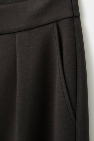 Pantalon droit taille élastique - Marron