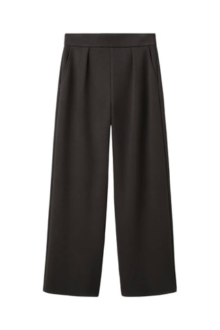 Pantalon droit taille élastique - Marron