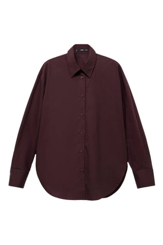 Chemise popeline oversize - Marron