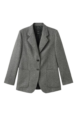 Blazer costume laine jaspée - Gris
