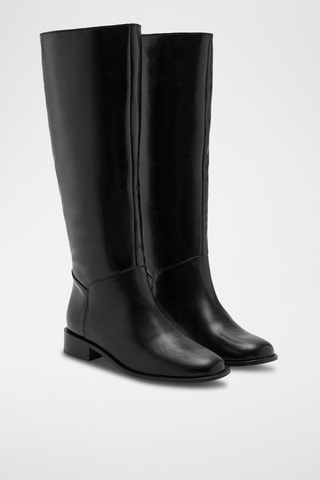 Bottes hautes cuir - Noir