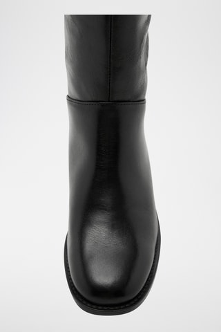 Bottes hautes cuir - Noir