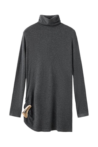 Pull col montant broche - Anthracite