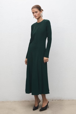 Robe évasé à godets - Vert