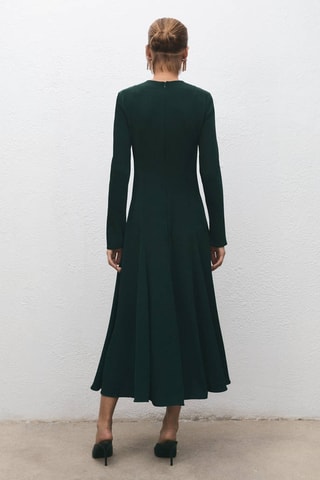 Robe évasé à godets - Vert