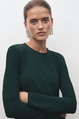 Robe évasé à godets - Vert