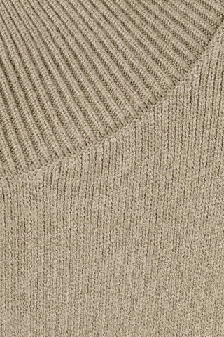 Pull-over oversize col montant - Gris clair
