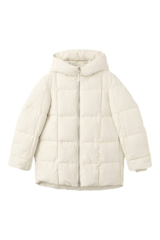 Anorak matelassé à capuche - Beige