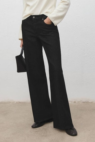 Jean droit taille basse - Noir