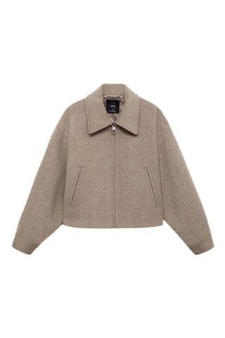 Veste bomber laine - Beige
