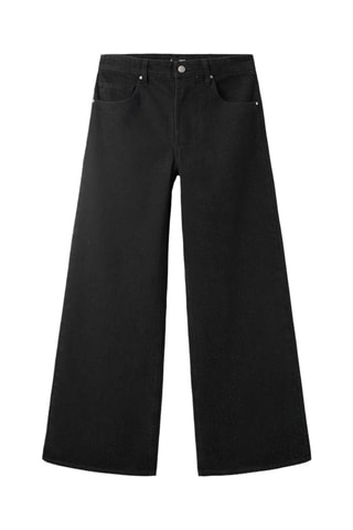Jean large à strass - Noir