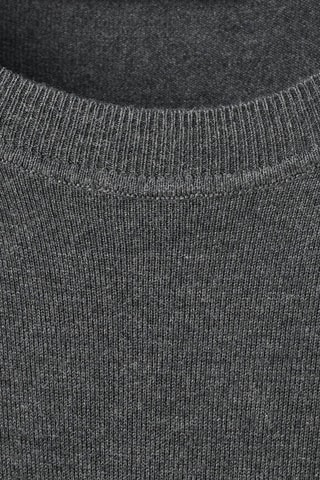 Pull-over maille fine col rond - Gris foncé