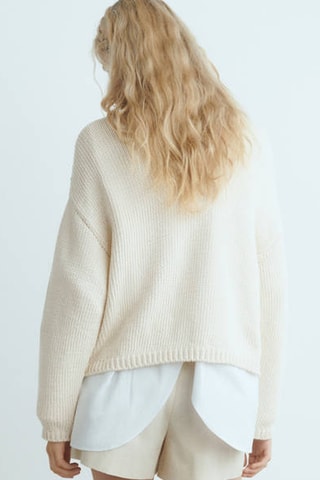 Pull oversize torsadé - Écru