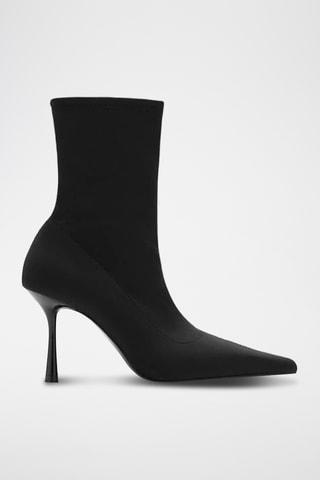 Bottines à tige ajustée à talon - Noir