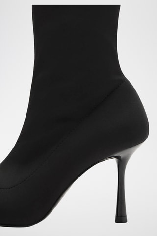 Bottines à tige ajustée à talon - Noir