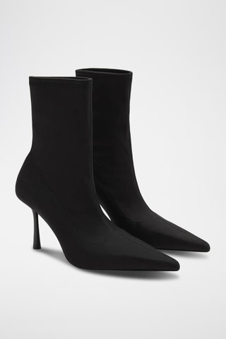Bottines à tige ajustée à talon - Noir