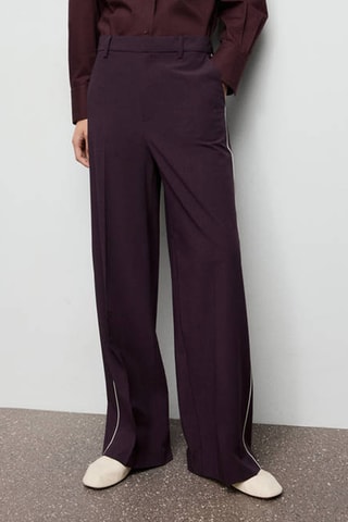 Pantalon rayures sur les côtés - Rouge