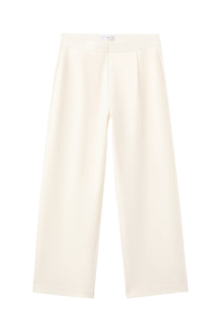 Pantalon droit coton - Écru