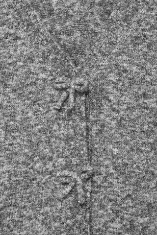 Cardigan col en V laine mélangée - Gris chiné