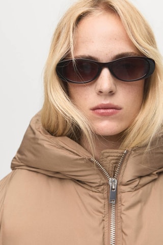 Anorak court oversize capuche - Beige