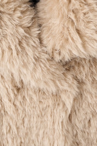 Manteau long fausse fourrure - Beige