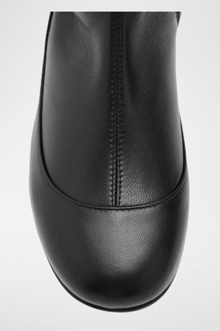 Bottes cuir design combiné - Noir