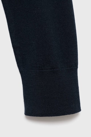 Cardigan 100 % laine mérinos - Bleu marine