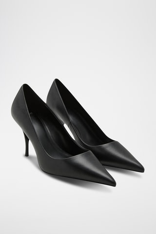 Chaussures à talon cuir - Noir