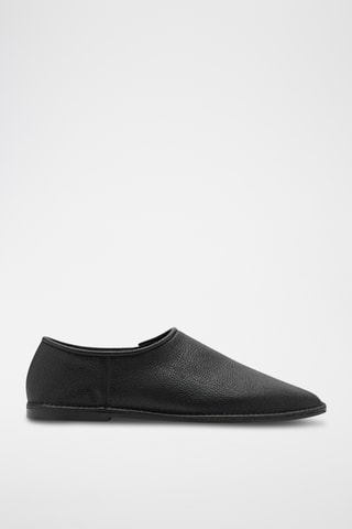 Chaussures plates cuir - Noir