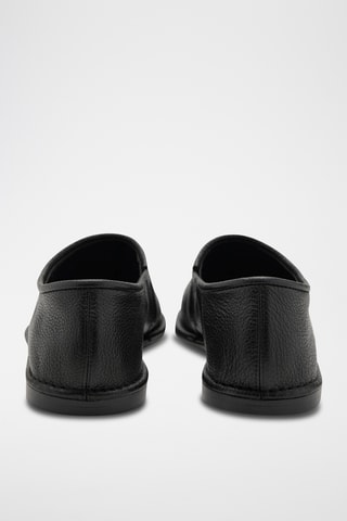 Chaussures plates cuir - Noir