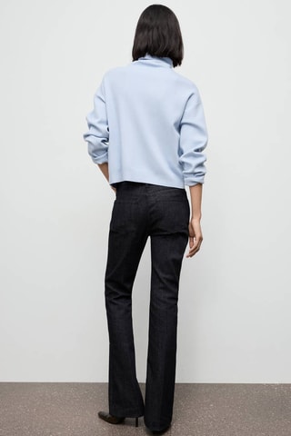 Pull col roulé zippé - Ciel