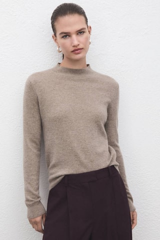 Pull-over maille lurex - Gris clair