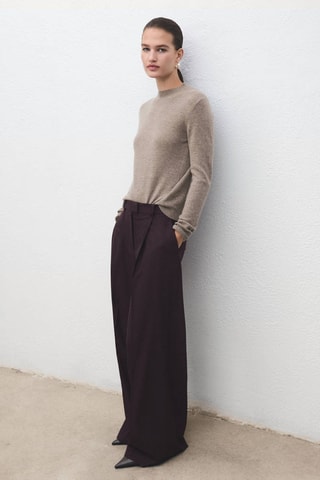 Pull-over maille lurex - Gris clair
