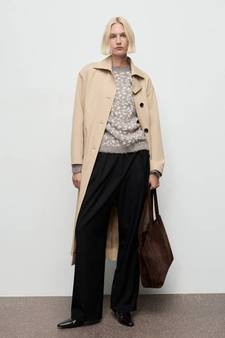 Pull-over en imprimé animal - Beige