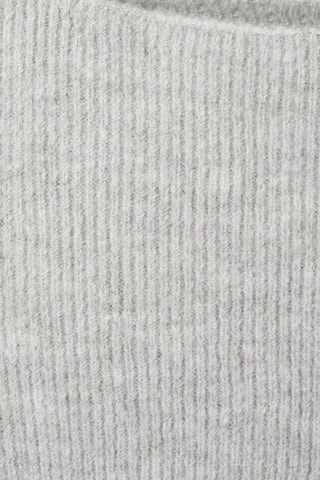 Pull-over maille côtelée - Gris