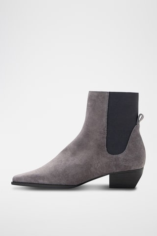 Bottine talon suède - Gris