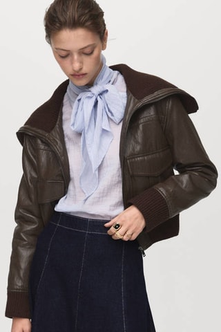 Jupe midi denim coutures - Bleu