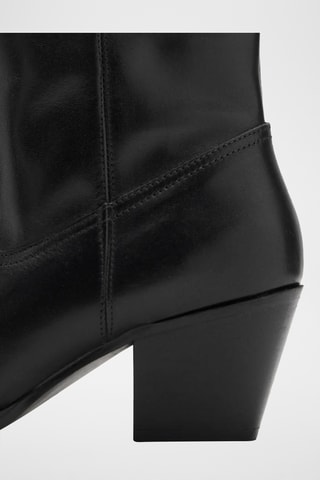 Bottes cuir talon - Noir