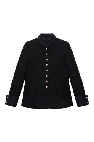 Veste cintrée col officier - Noir