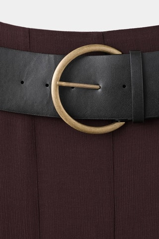Jupe à godets avec ceinture - Rouge