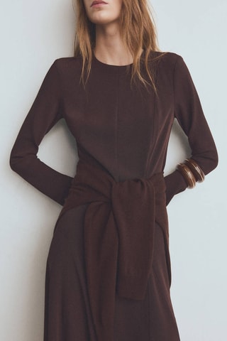 Robe évasé à godets - Marron